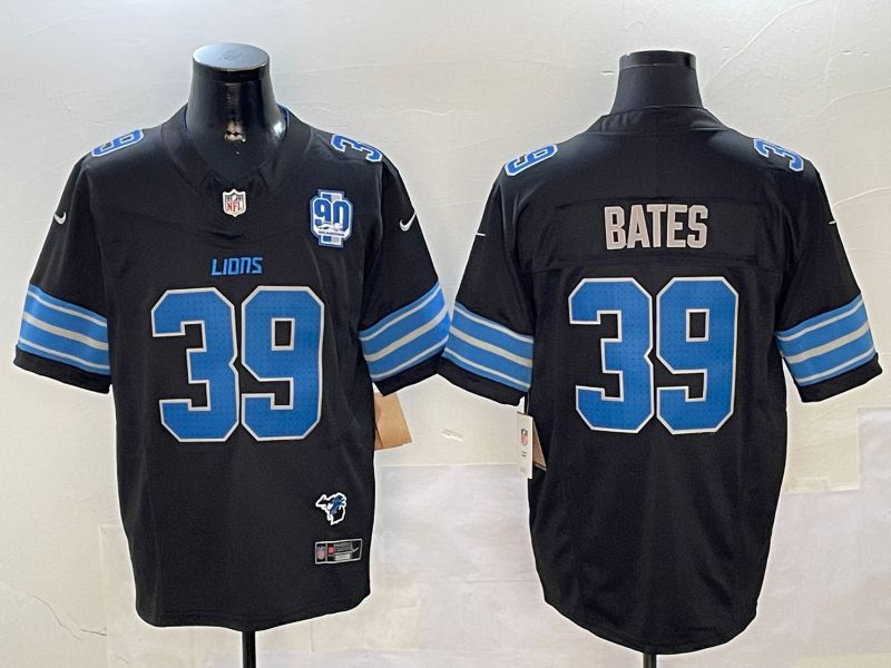 Men Detroit Lions #39 Bates Black three generations 2024 Nike Limited NFL Jersey style 01023->detroit lions->NFL Jersey